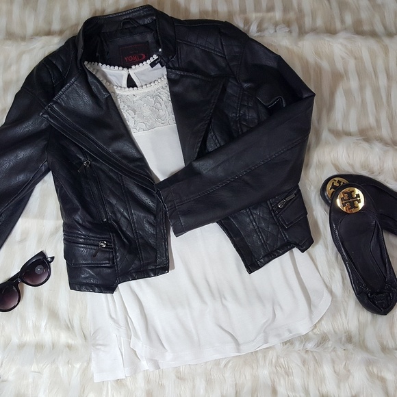 yoki faux leather jacket
